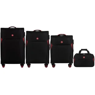 Zestaw 3 walizek DIPPER + torba podręczna Wings BLACK - Walizki - miniaturka - grafika 1