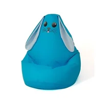 Fotele i pufy dla dzieci - Pufa worek GO GIFT Królik Niebieski XL 130 x 90 cm - miniaturka - grafika 1