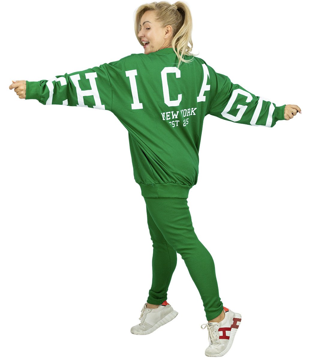 Dres damski luźna bluza + prążkowane legginsy CHICAGO