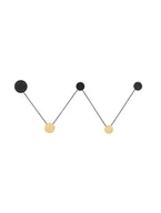 Lampy ścienne - CLIZA LE44707 Nowoczesna lampa ścienna z trzema złotymi i czarnymi kulami aluminiowa - miniaturka - grafika 1