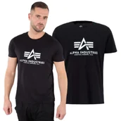 Odzież taktyczna i umundurowanie - Koszulka Alpha Industries Basic Reflective Print 100501RP 03 - Czarna M - miniaturka - grafika 1