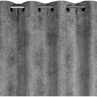 Zasłona EUROFIRANY Aleta 135 x 250 cm Popielaty - Zasłony - miniaturka - grafika 1