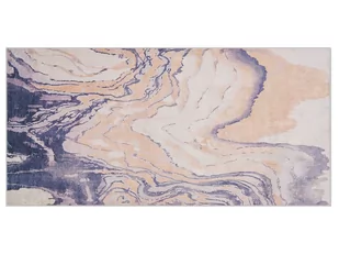 Beliani Dywan beżowo-niebieski 80 x 150 cm krótkowłosy GEBZE - Dywany - miniaturka - grafika 1