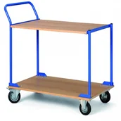 Wózki magazynowe - B2B Partner Wózek półkowy z półkami z płyty wiórowej 5228 - miniaturka - grafika 1