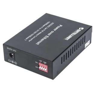 Intellinet Media konwerter Gigabit PoE+ 1000Base-T RJ45/1000Base-LX SC SM 20km - Adaptery i przejściówki - miniaturka - grafika 1