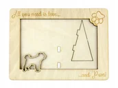 Ramki na zdjęcia - Pumi ramka na zdjęcie z psem grawer - miniaturka - grafika 1