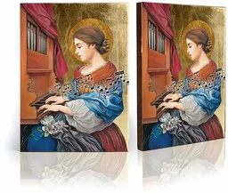 Ikona religijna Święta Cecylia - Ikony i obrazy sakralne Ikona religijna Święta Cecylia - Ikony i obrazy sakralne - miniaturka - grafika 1