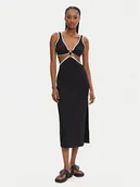 Sukienki - Seafolly Sukienka letnia Beach Bound 55111-DR Czarny Slim Fit - miniaturka - grafika 1