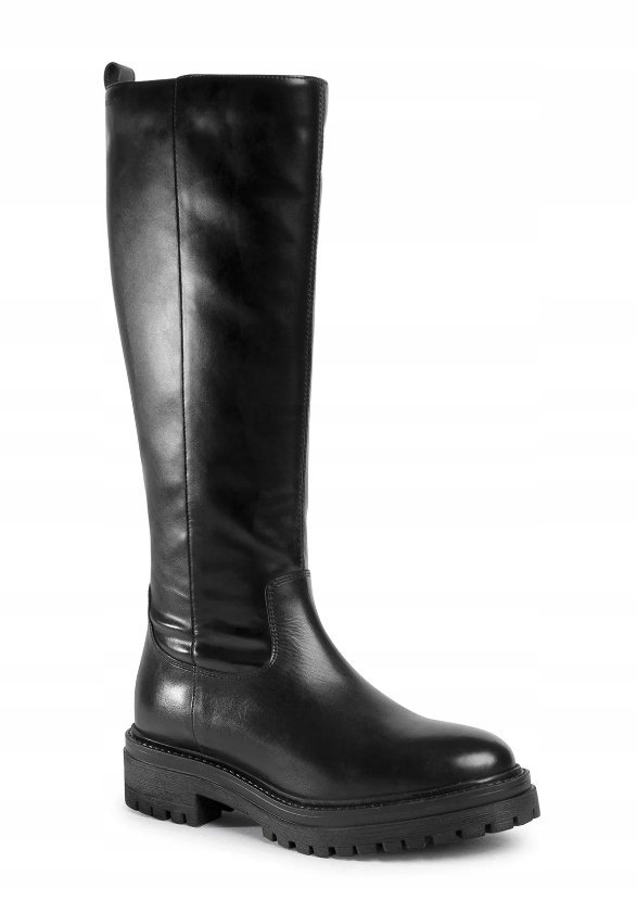 GEOX KOZAKI CZARNE ZE SKÓRĄ DAMSKIE ZAPINANE 38 6cA