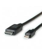 Kable komputerowe i do monitorów - ROLINE Kabel Mini DisplayPort MiniDP-HDTV M/M 1m - miniaturka - grafika 1