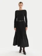 Sukienki - Fracomina Sukienka dzianinowa FS25WD2003W411F9 Czarny Slim Fit - miniaturka - grafika 1