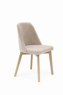 Krzesła - Flavio 1 krzesło tapicerowane beżowe nogi dąb sonoma - miniaturka - grafika 1