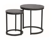 Inne meble do salonu - Zestaw Ław Hola Czarny / Czarny Efekt Marmuru - miniaturka - grafika 1