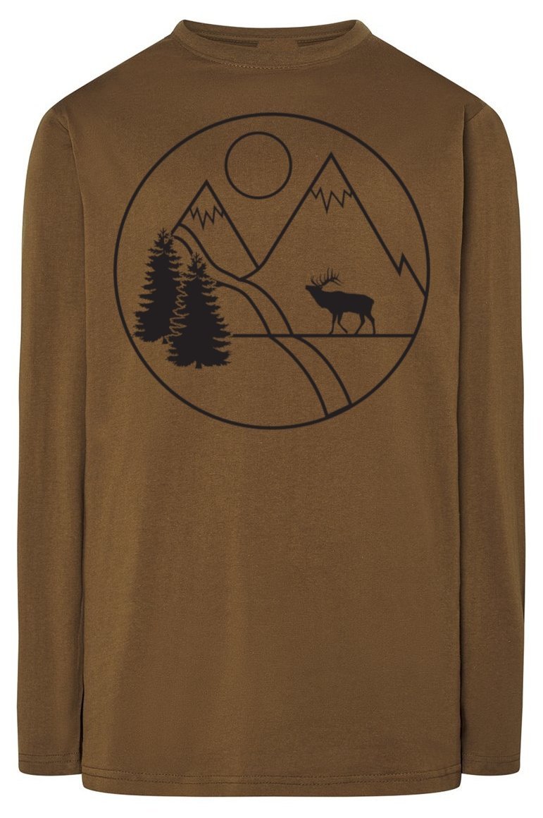 Longsleeve męski nadruk Góry Łoś r.XL