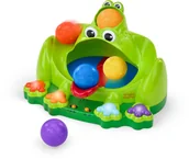 Zabawki kreatywne - Clementoni BRIGHT STARS interaktywny działania zabawka Poppin&#039 Ball Frog 17159 - miniaturka - grafika 1