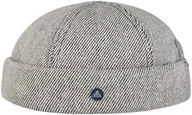 Czapki damskie - Czapka Dokerka Heavy Twill by Hammaburg, biało-ciemnoniebieski, XL (60-61 cm) - miniaturka - grafika 1