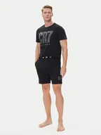 Piżamy męskie - Cristiano Ronaldo CR7 Piżama 8730-41 Czarny Regular Fit - miniaturka - grafika 1