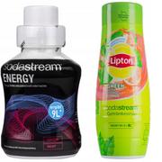 Syropy i koncentraty owocowe - Syrop Do Sodastream Energy St 375ml+Lipton Ice Tea Zielona Herbata Z Cytrusami 440 Ml - miniaturka - grafika 1