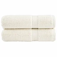 Ręczniki - vidaXL Ręczniki premium SOLUND, 2 szt., kremowe, 50x100 cm, 600 g/cm² - miniaturka - grafika 1