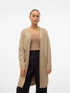 Swetry damskie - Vero Moda Kardigan "Saba" w kolorze beżowym - miniaturka - grafika 1
