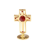 Figurki dekoracyjne - Crystocraft, miniaturka-figurka pozłacana Swarovski - KRZYŻ - miniaturka - grafika 1