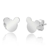 Kolczyki - Kolczyki myszki sztyft rodowane - miniaturka - grafika 1