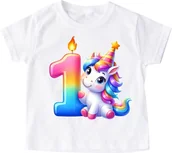 Koszulki dla dziewczynek - Koszulka na roczek dla dziewczynki - miniaturka - grafika 1