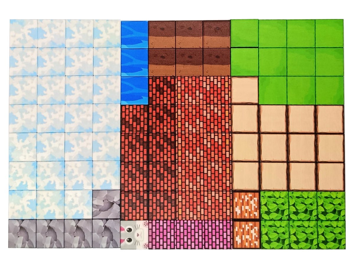 Magnetyczne KLOCKI KONSTRUKCYJNE SZEŚCIANY Pixele Kostki 96 Elementów 3D