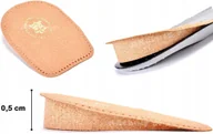 Akcesoria obuwnicze - 36/41 DAMSKIE BEŻOWE PODPIĘTKI KORKOWE SKÓRZANE PODWYŻSZAJĄCE 0,5 CM + 5 MM - miniaturka - grafika 1