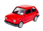 Samochody i pojazdy dla dzieci - WELLY FIAT 126P CZERWONY 1:43 SAMOCHÓD NOWY METALOWY MODEL - miniaturka - grafika 1