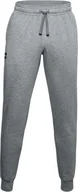 Spodnie sportowe męskie - Under Armour Spodnie UA Rival Fleece Joggers 1357128 012 szary S - miniaturka - grafika 1