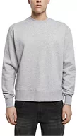 Swetry męskie - Build Your Brand Męska bluza premium oversize, sweter z okrągłym dekoltem, dostępny w 3 kolorach, rozmiary S - XXL, szary (Heather Grey), L - miniaturka - grafika 1