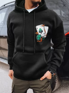 Bluza męska z nadrukiem czarna Dstreet BX5666-M - Bluzy męskie - miniaturka - grafika 1