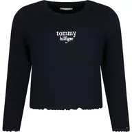 Bluzy dla dziewczynek - Tommy Hilfiger Bluzka | Cropped Fit - miniaturka - grafika 1