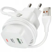 Ładowarki do telefonów - ZESTAW SZYBKA Ładowarka USB TYP-C 3A 20W 3000mA KOSTKA + KABEL do iPhone - miniaturka - grafika 1