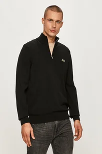 Lacoste sweter męski kolor czarny z półgolfem - Swetry męskie - miniaturka - grafika 1