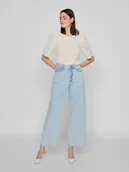 Spodnie damskie - Vila Dżinsy - Comfort fit - w kolorze błękitnym - miniaturka - grafika 1