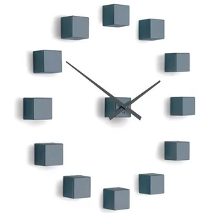 Future Time FT3000GY Cubic grey Designowe zegar samoprzylepny, śr. 50 cm - Zegary - miniaturka - grafika 1