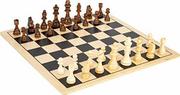 Gry planszowe - Small Foot Zestaw drewniany klasycznych gier 2w1 duże szachy warcaby XL 45 cm - miniaturka - grafika 1