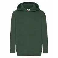 Bluzy dla dziewczynek - Bluza Dziecięca Z Kapturem Hooded Sweat Zielony butelkowy r. 12-13(152) - miniaturka - grafika 1
