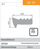 Uszczelki - USZCZELKA SAMOPRZYLEPNA CZARNA SD-34/4-0 13.5*6.4MM MB - miniaturka - grafika 1