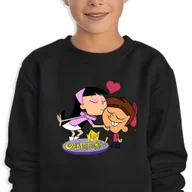 Bluzy dla dziewczynek - Bluza Dziecięca Czarna Trixie&Timmy Wróżkowie Chrzestni Wz -116 Cm (5-6) - miniaturka - grafika 1
