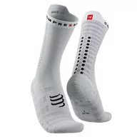 Skarpetki kolarskie - COMPRESSPORT Skarpetki rowerowe ProRacing Socks V4 ULTRALIGHT BIKE white/black - miniaturka - grafika 1