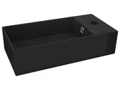 Umywalki - Elior Ceramiczna umywalka w czarnym kolorze H2-F12 - miniaturka - grafika 1