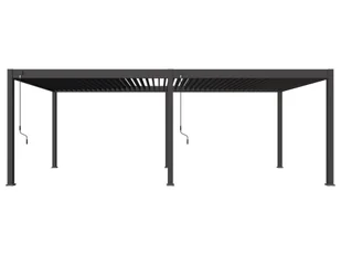 Pergoline Aluminiowe zadaszenie tarasowe Superior (Antracytowy, 3,6x7,2 m) - Garaże i wiaty - miniaturka - grafika 1