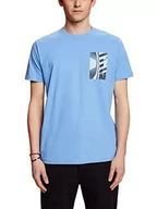 Koszulki męskie - edc by ESPRIT Męski T-shirt 043CC2K317, 440/LIGHT Blue, S, 440/jasnoniebieski, S - miniaturka - grafika 1