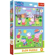 Puzzle - Puzzle, Trefl, Peppa na placu zabaw, 2x24 el. - miniaturka - grafika 1