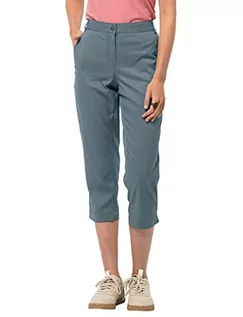 Spodnie damskie - Jack Wolfskin Spodnie Damskie Senegal Pants W Spodnie Rekreacyjne, Teal Grey, M - grafika 1