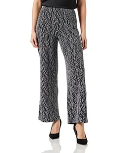 VERO MODA Vmkanz Hw Wide Pant JRS Ptt spodnie damskie, Czarny/szczegóły: srebrny lurex, XS - Spodnie damskie - miniaturka - grafika 1