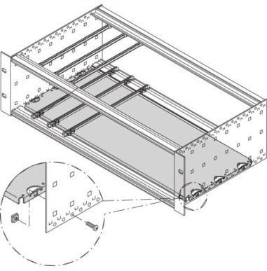 SCHROFF Płyta montażowa do szafy 19 i szafy modułowej, 42 HP, długość półki 340 mm